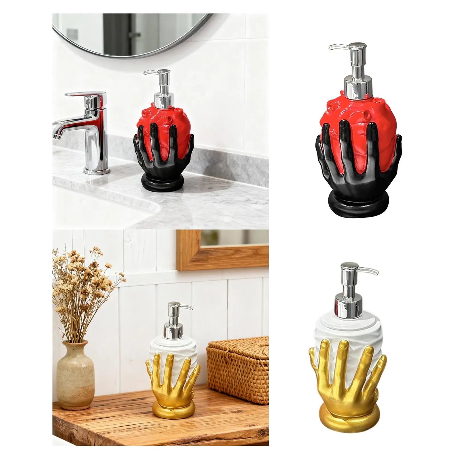 

Liquid Hand Soap Dispenser with Pump Modern Empty Shampoo Bottle Refillable Body Wash Container for Home Hotel Kitchen Counter