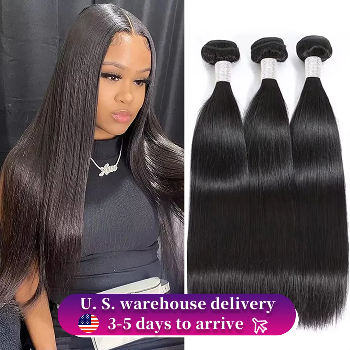 16A 30 40 Inch Brazilian Hair Bundles Natural Straight Raw Human Hair 3 Bundles 100% Remy Human Hair Extensions For Black Women