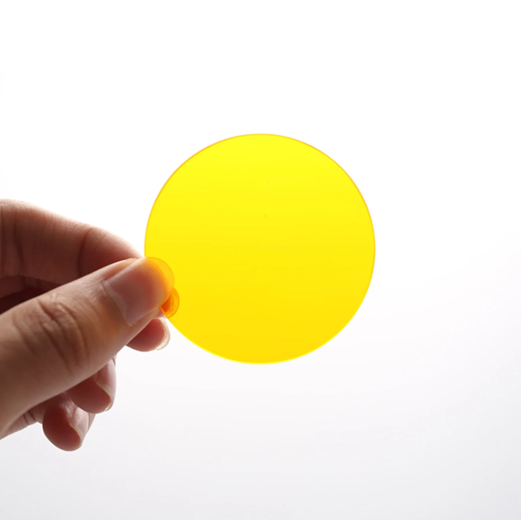 Piastra tonda in vetro arancione dimensioni diametro 42mm taglio UV 535nm filtro passa-infrarossi CB535 GG550 per Flahlight