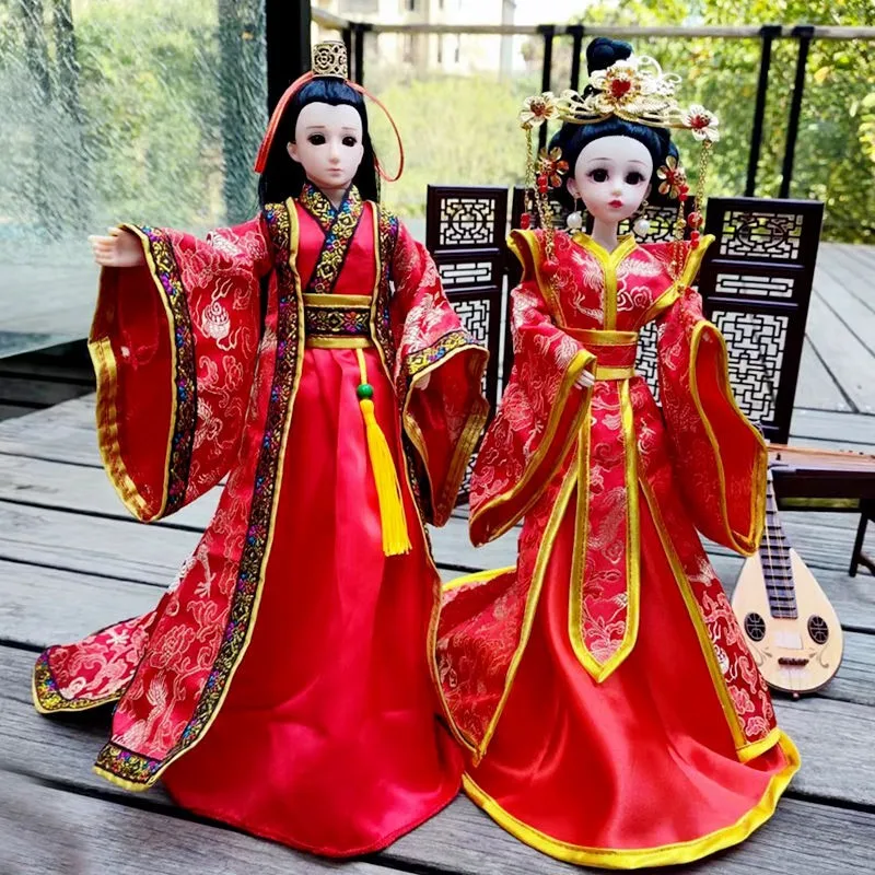 Chinese Style Ancient Costume Model 30cm Hanfu Interchangeable Fairy Princess Home Decoration Ornaments Children\'s Model ZE586