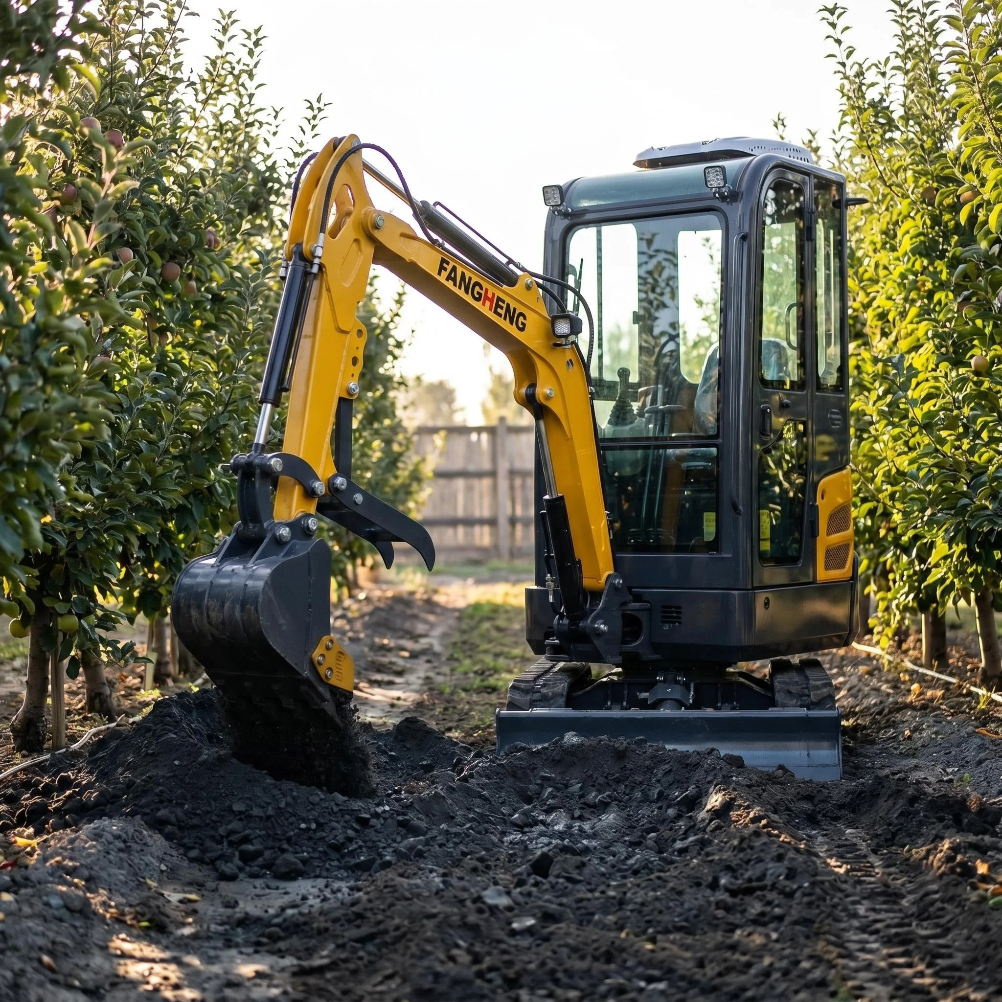 Customized New Model Small Kubota Engine Mini Excavator 1.5 Ton 2 Ton 1 Ton Digger Machine Farm Small Excavator