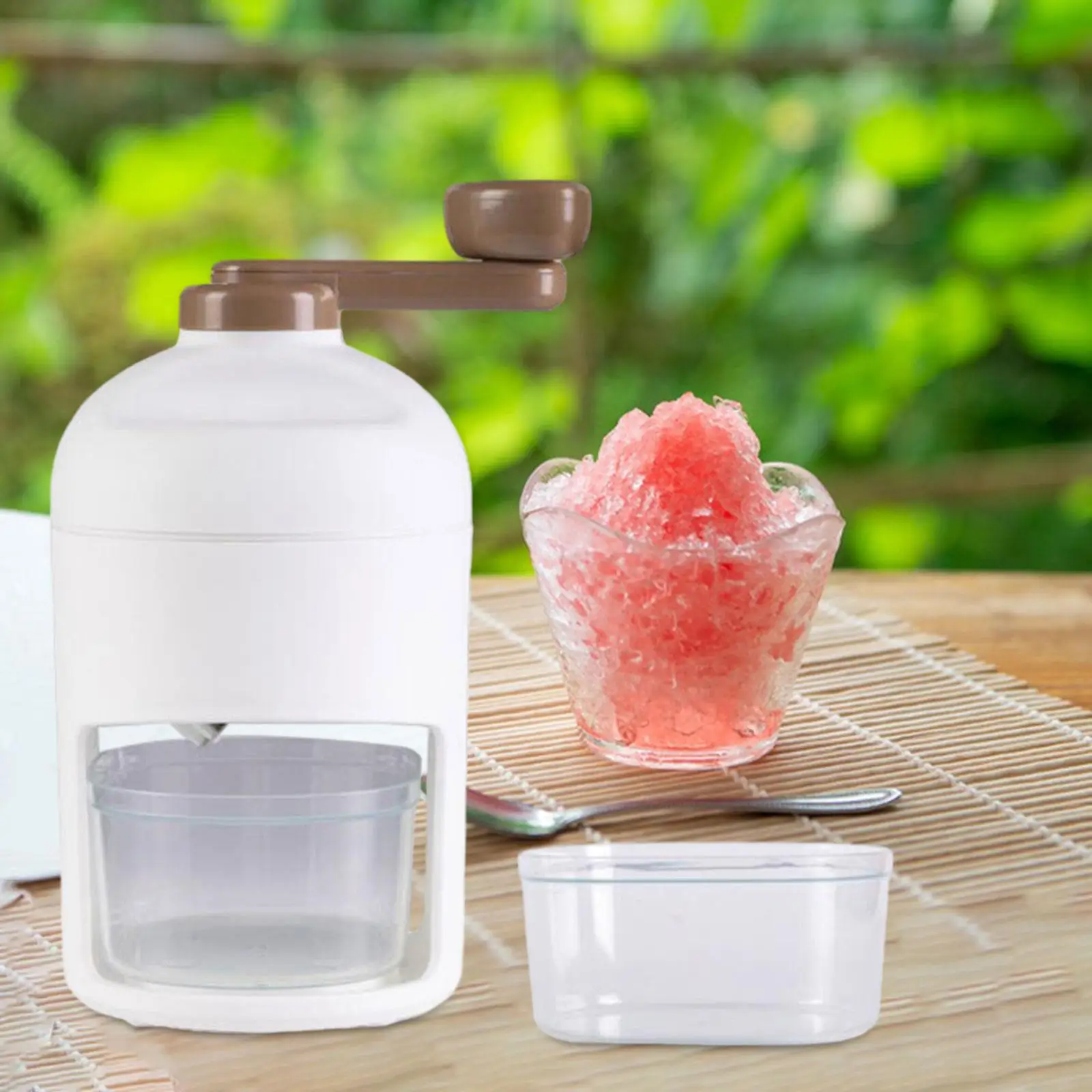 

Manual Ice Crusher, Snow Cone Machine, Mini Hand Crank Ice Crusher for Outdoor