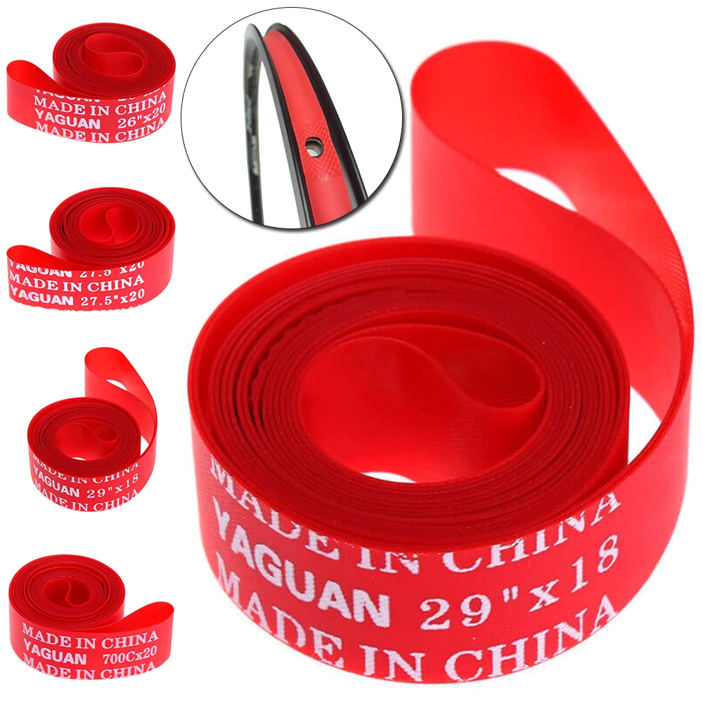 Hochwertiges Zubehör, Felgenfutter, Anti-Punktion-Pad, Fahrradkomponenten, Innenrohr, PVC, schützendes rotes Rennrad