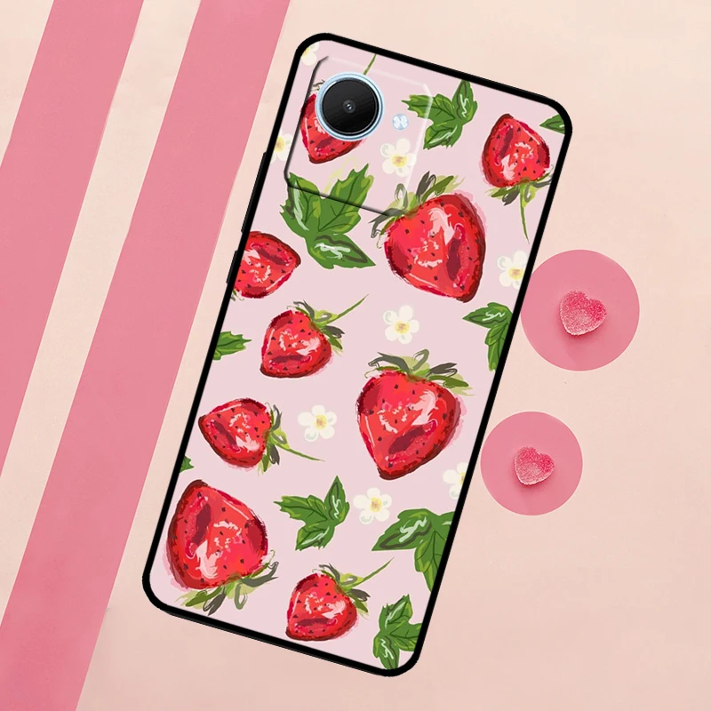 Strawberry For Realme 15 Pro 10 11 12 13 14 Pro Plus GT7 C67 C65 C63 C61 C55 C53 C51 C35 C71 C75 Case