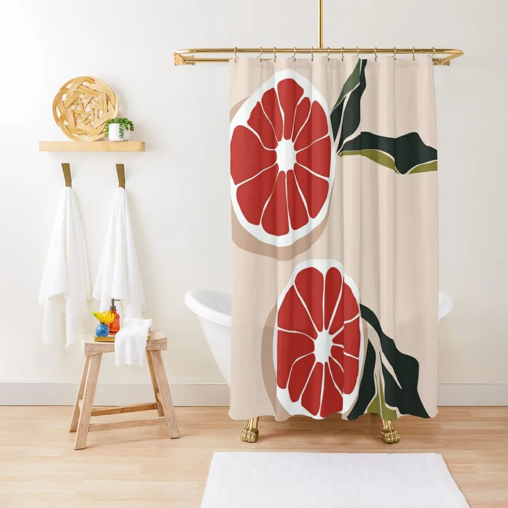 

Grapefruit print Shower Curtain For The Bathroom Shower Sets For Bathroom Waterproof Shower Anime Bathroom Curtain