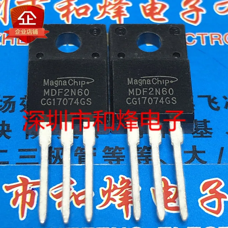 5PCS-10PCS MDF2N60  TO-220F 400V 2A    Original On Stock Quicky Shipping