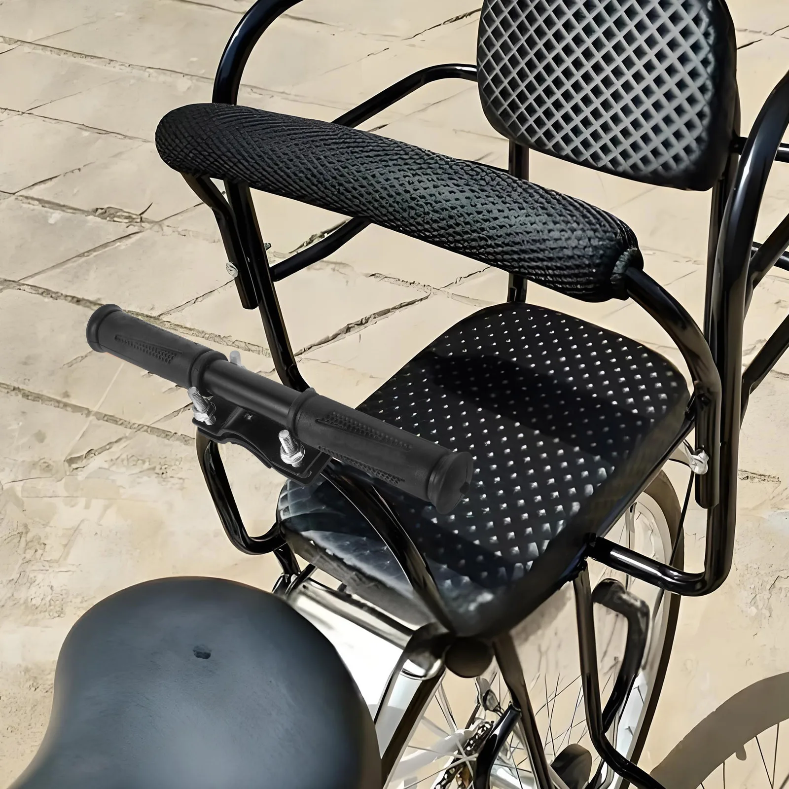

Bike Backseat Handlebar Iron Thickened Design Children's Bicycle Seat Safety Armrest for Mountain Folding Road Bike Accessories