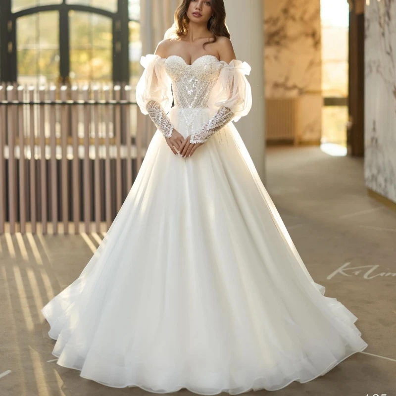 

Luxury White Dubai Arabic Mermaid Wedding Dresses Beading Crystal Tull Court Train Wedding Dress Bridal Gowns vestidos de