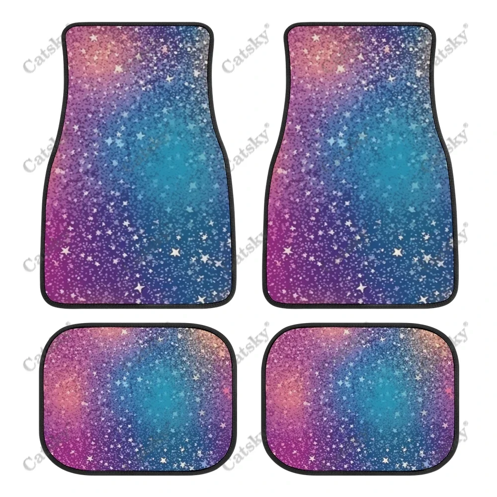 Abstract Pastel Glitter Print Auto Floor Mats Carpet, Customized Car Floor Mats All Weather Automotive Floor Pad for Stylish