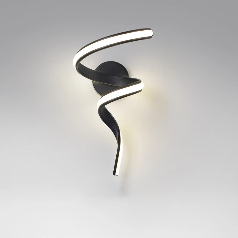 الحديثة وحدة إضاءة LED جداريّة مصباح دوامة الضوء الأبيض ضوء دافئ لغرفة المعيشة غرفة نوم دراسة الممر فندق إضاءة ديكورية داخلية