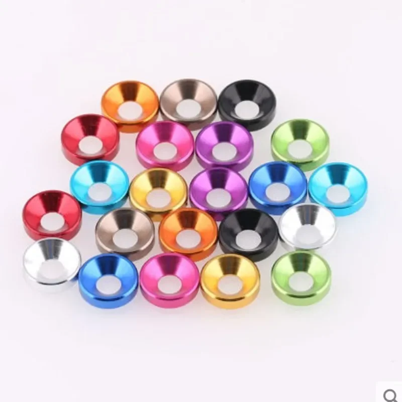 10pcs/lot aluminum countersunk washer m2 m2.5 M3 M4 M5 M6 M8 colourful Anodized Countersunk Head Bolt Washers Gasket