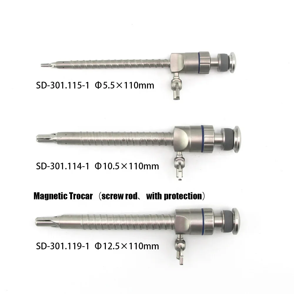 Reusable Trocar laparoscop Instrument Protecting Screw Rod Trocar with Safety