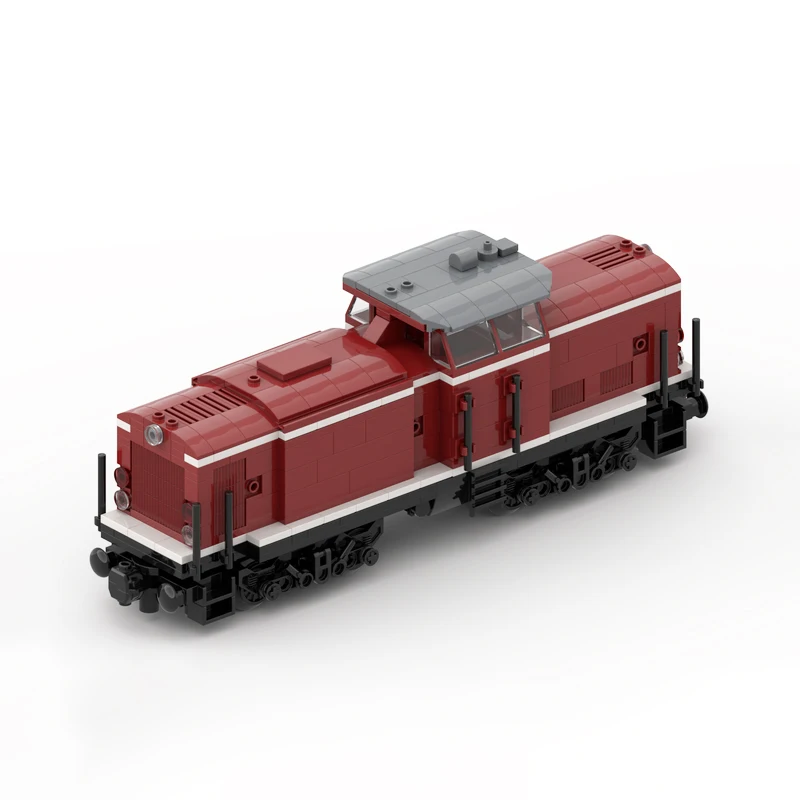 City Vehicle MOC-107800 BRV100 Diesel Train Series Freight Passenger Train Building Block Assembly Model Technology Bricks Toy