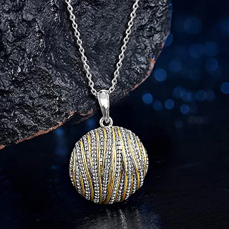 2024 New Two-color Circle Inlaid Cubic Zirconia Necklace with Unique Design, Personalized and Fashionable Jewelry Accessories