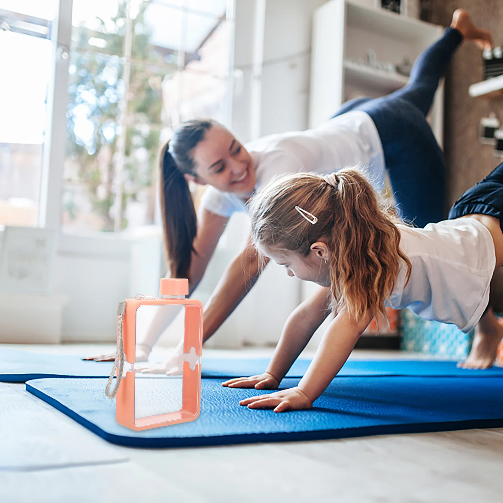 

Flat Water Bottle Reusable Durable Lightweight Leakproof Flat Water Flask for Sports Fitness Outdoor Portable Travel Bottle