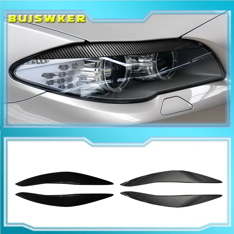 

For BMW 5 Series F10 F11 11-14 Accessories Carbon Fiber Modified Car Headlight Eyebrow Eyelids Trim Cover Decoration Stickers