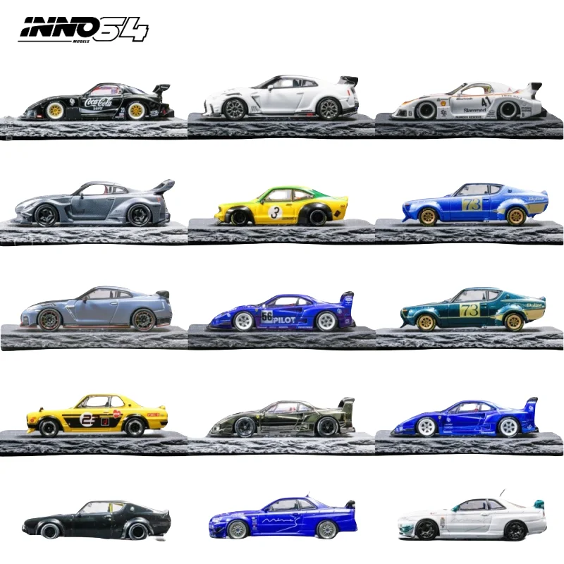 

In stock: 1:64 LBWK RX7 RX3 Nissan GTR R35 KPGC10 die-cast simulation alloy car model, boy gift toy, adult decorative item.
