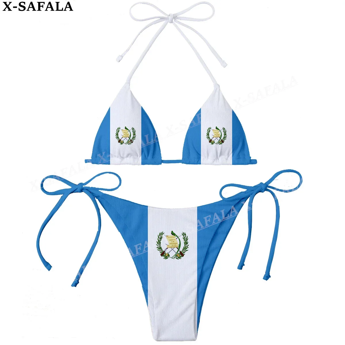 Guatemala Country Flag 3D Print Women Micro Sexy Bikini Bra Set Summer Beachwear Sexy Beach Two Pieces Bathing Suits Swimwear