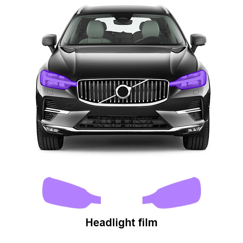 

For Volvo XC60 R Design Inscription2022-2024 PPF TPU Smart Photochromic Headlight Protection Film Self-healing Anti-scratch Film