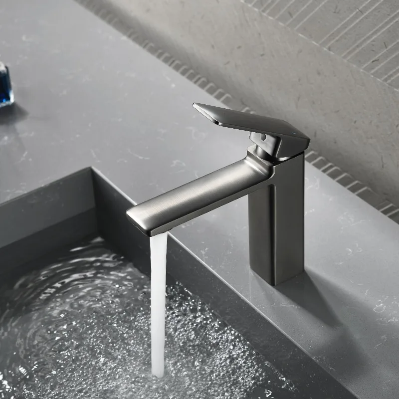 All-copper basin hot and cold water faucet, household washbasin, washbasin with raised countertop basin, bathroom sink faucet
