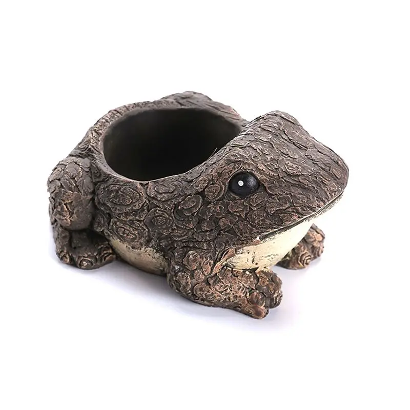 

ABLQ Succulent Flower Pot Mini Resin Plant Pot Resin Succulent Pot For Office Desktop Table Ornament Frog Durable Easy Install