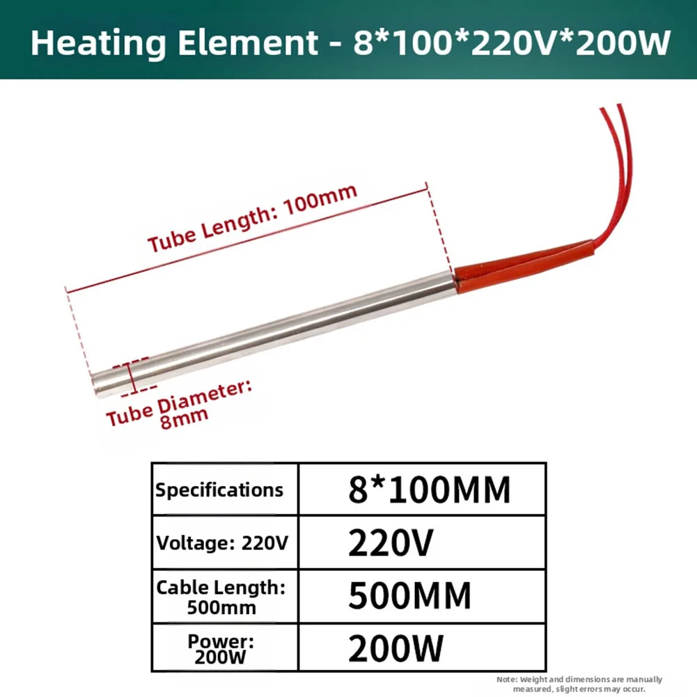 8100mm 8135mm Heating Element Rod For Edge Banding Machine Glue Pan Heater 200W 400V Metalworking Equipment Spare Parts