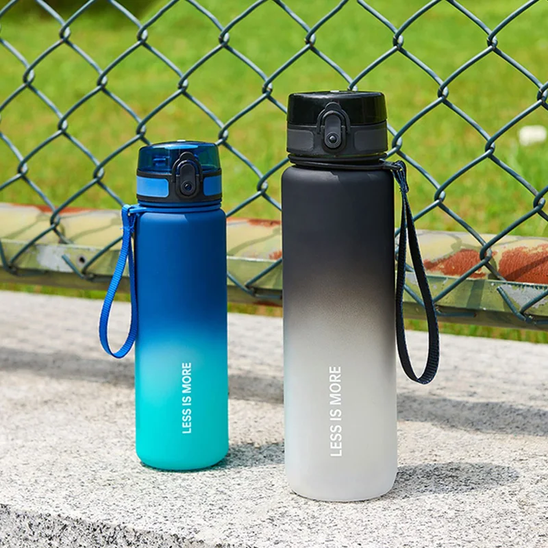 GIANXI Portable Cup Gradient Color Leak-proof Plastic Water Bottle Large Capacity Outdoor Travel Sports Fitness Jugs Drinkware