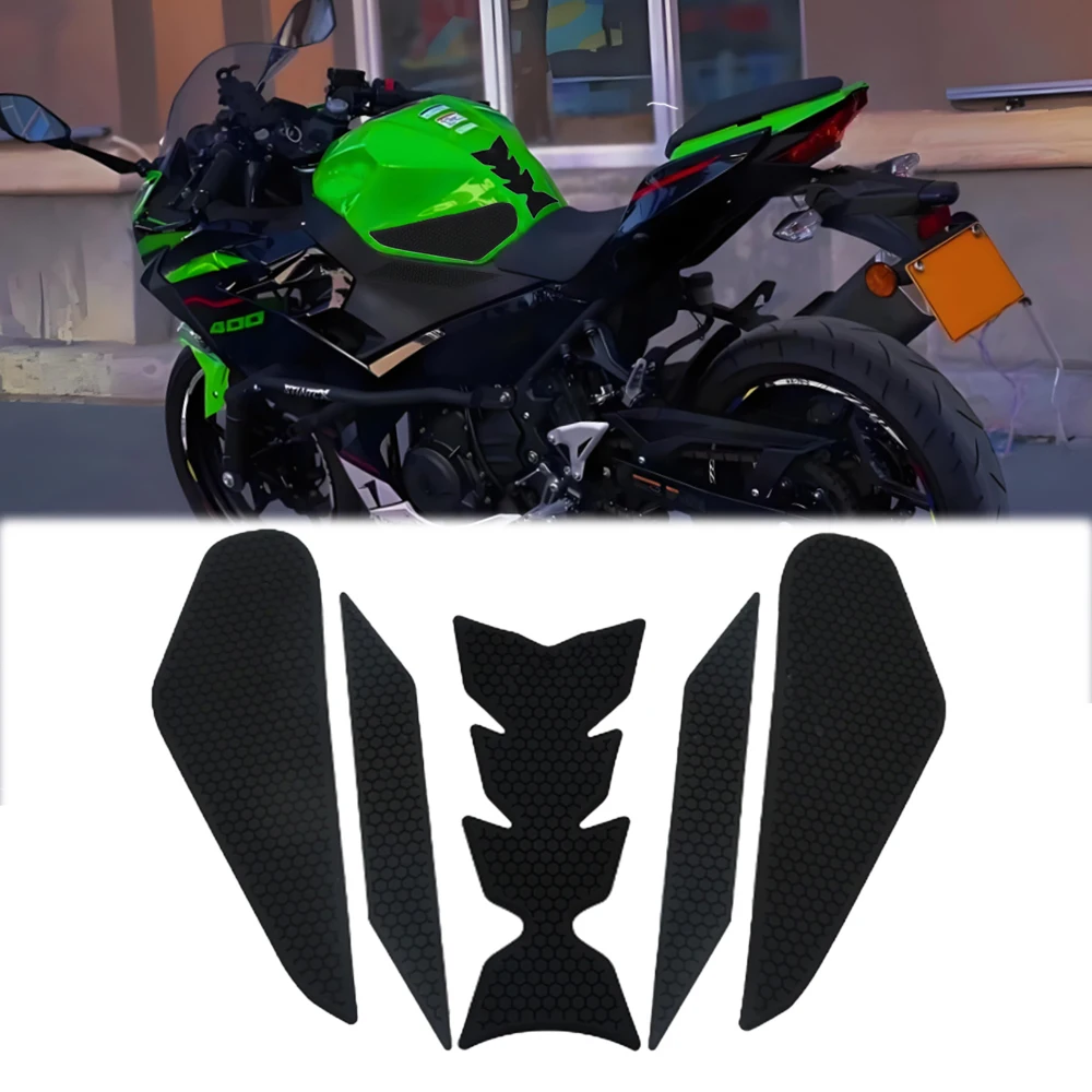 

For Kawasaki Ninja 400 Ninja400 New Motorcycle Tank Pad Protector 3D Emblem Sticker Decal Gas Fuel Knee Grip Traction Side Pad