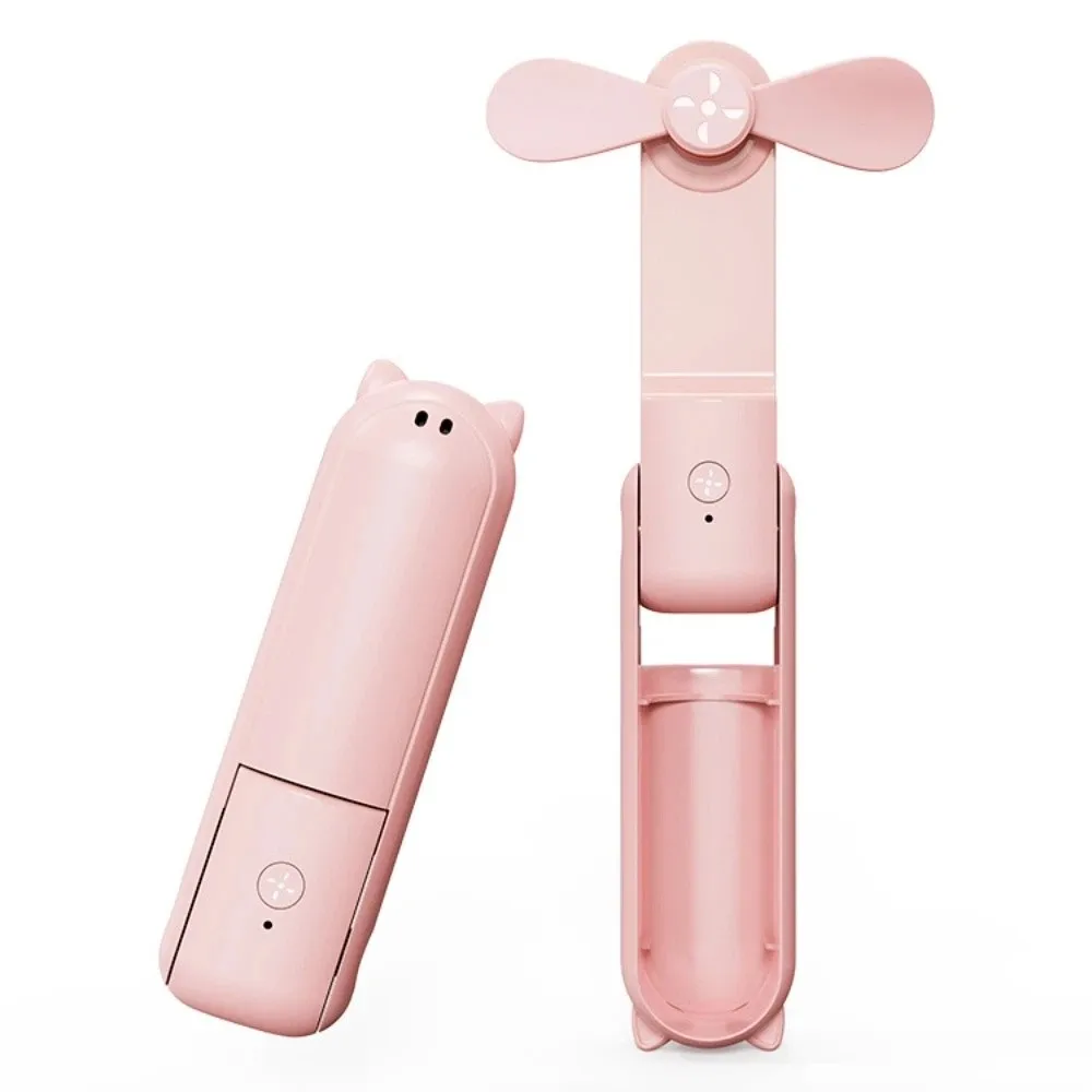 

3 IN 1 Handheld Mini Fan 3 Gears USB Rechargeable Folding Flashlight Fan 1200 MAh Lightweight Pocket Silent Fan Summer Outdoor
