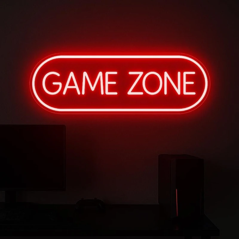 

Game Zone Neon Sign Dimmable Neon Signs Led Light for Game Room,USB Powered Neon Light for Boys Room,Teen Room,Gifts for Gamer