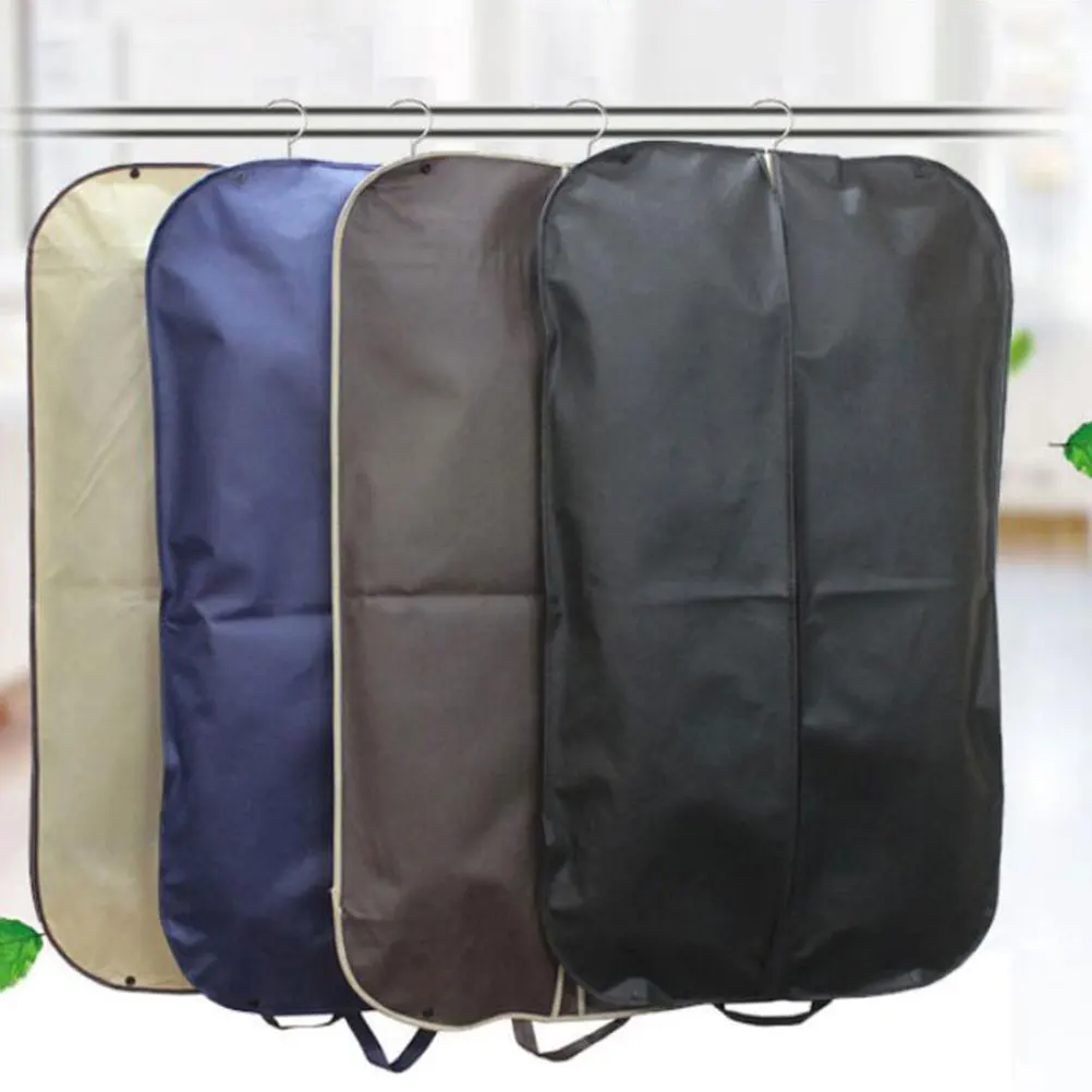 

2pcs Premium Suit Storage Bag For Travel Foldable Clothing Cover With Zipper Lightweight Dust Proof Pouch For Winter Clothes