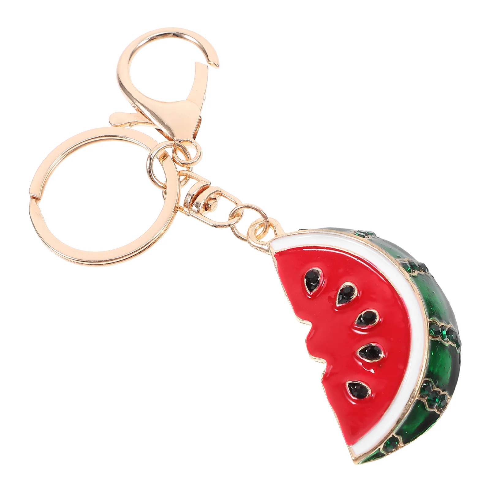 Watermelon Keychain Cute Fake Fruit Pendant Zinc Alloy Bling Hanging nament Lightweight Compact Size Perfect Gift Choice Visual