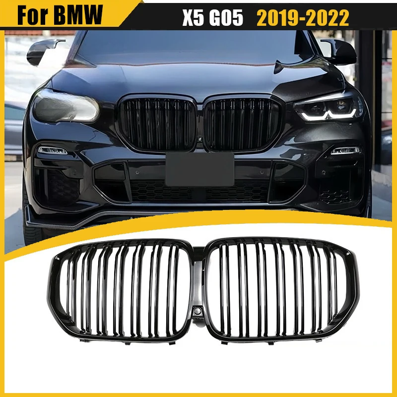 

For BMW X5 G05 2019 2020 2021 2022 Front Bumper Grilles Double Line Kidney Racing Grill Car Accessories Auto Parts Body Kits