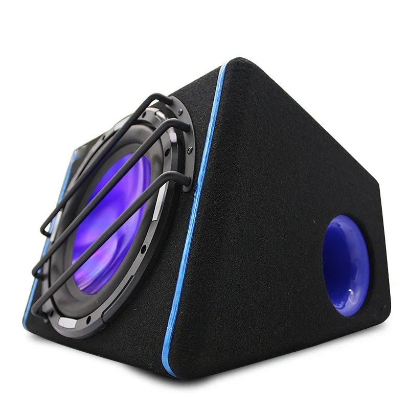 

10-дюймовый активный трапециевидный сабвуфер, автомобильный аудиосабвуфер с тяжелым весом, автомобильный модифицированный мощный динамик 12 В