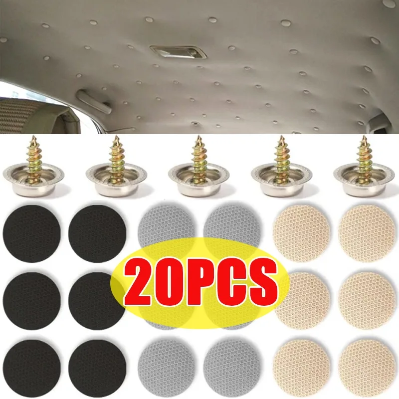 

10/20Pcs Car Interior Roof Buckles Headliner Ceiling Cloth Fixing Screw Care Fabric Buckle Rivets Retainer Cap Repair Automotive