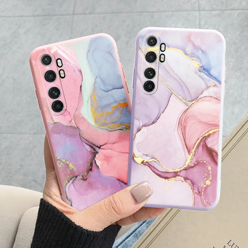 Case For Xiaomi Mi Note 10 Lite Back Cover Protective Silicone Funda Marble Stone Texture For Xiaomi 11 13 Lite 13T 10T 11T Capa