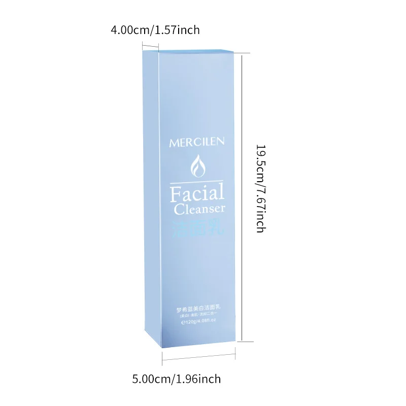Mercilen Niacinamide Cleanser 120g, Rich in Niacinamide Ingredients, Deeply Cleans Pores, Comes with a Cleaning Brush Head, Moisturizes and Controls Oil, Brightens, Is Refreshing and Non-Tightening, Suitable for Daily Care for All Skin Types, Men and Women