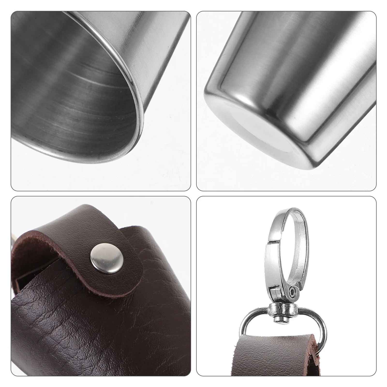 

1Set Stainless Steel 70ml Camping Wine Cup Portable Beer Cup Sleeve Outdoor Drinking Accessory Camping Wine Cups