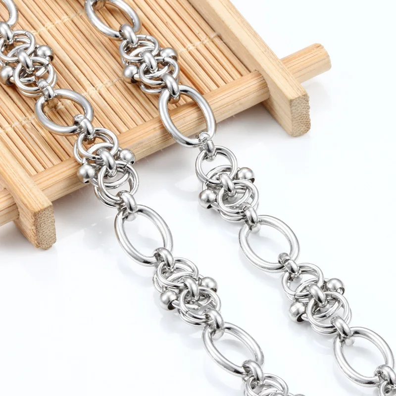 New Hip Hop Design DIY Chain Bracelet for Men Women Heavy Tricycle Thick Kpop Classic 316L Stainless steel Statement Initial