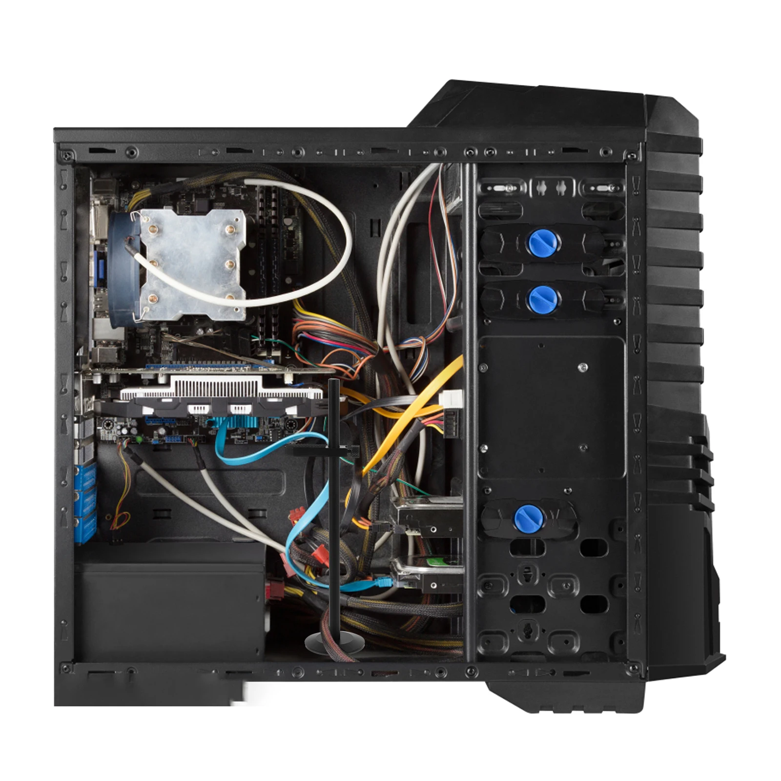

Vertical Gpu Mount Graphics Card Support Bracket Aluminum Holder Magnetic Base Adjustable Height For Pc Cases Anti SagBracket