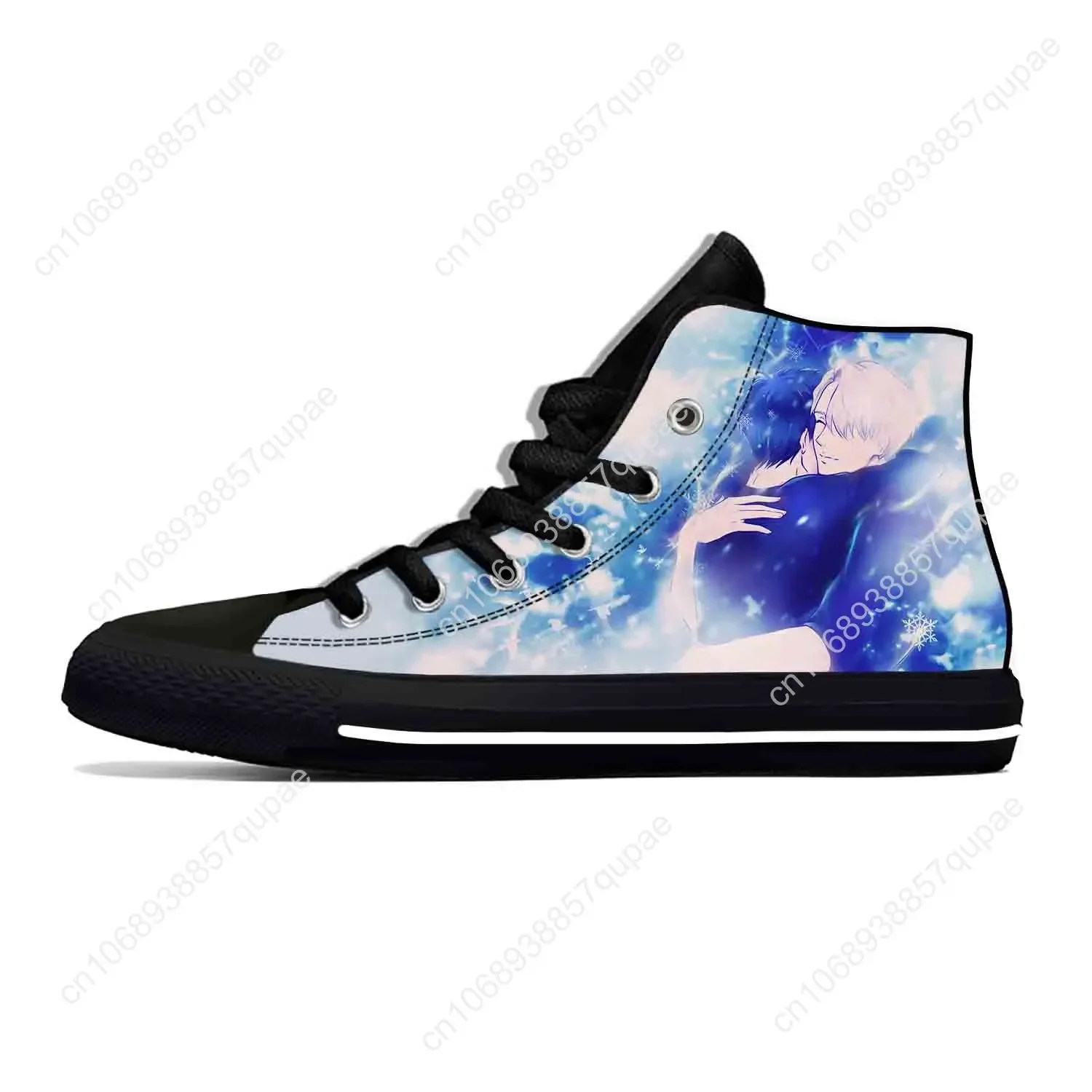 Japanese Anime Cartoon Manga Yuri on Ice BL Yaoi Casual Cloth Shoes High Top Lightweight Breathable 3D Print Men Women Sneakers