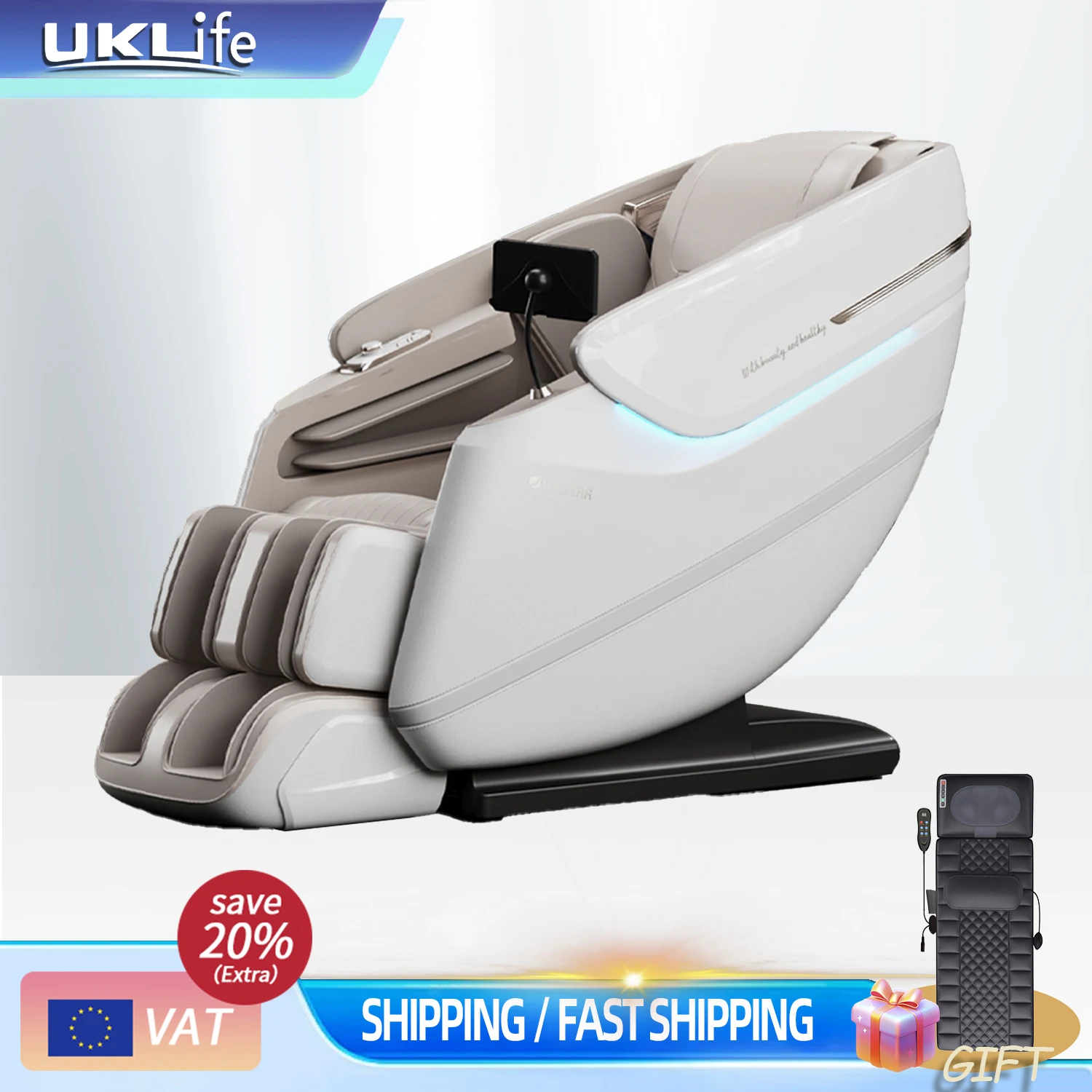 2026 New Massage Chair Full Body Shiatsu Calf Kneading Zero Gravity SL Track AI Voice Sonic Massage Mechanism