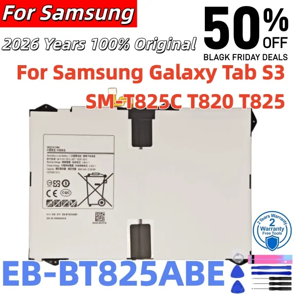 Brand New EB-BT825ABE 6000mAh Tablet Replacement Battery For Samsung Galaxy Tab S3 9.7 inch SM-T825C T820 T825