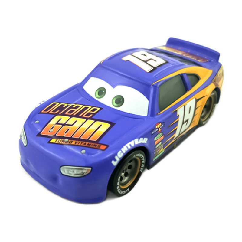 Disney Cars arabalar 2 3 Boy araba yıldırım McQueen Metal döküm alaşım arabalar No.19 Bobby Swift Model oyuncak araba çocuklar için