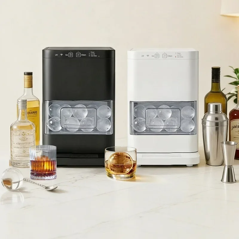 Solid Hockey Machine, Cube Grid Home & Commercial Whiskey Bar Bartending Ice Machine