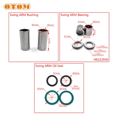 Imagen 2 del producto OTOM-piezas de mantenimiento de brazo oscilante para motocicleta, cojinete de agujas de pivote, sello de aceite para HONDA CRF 250 450