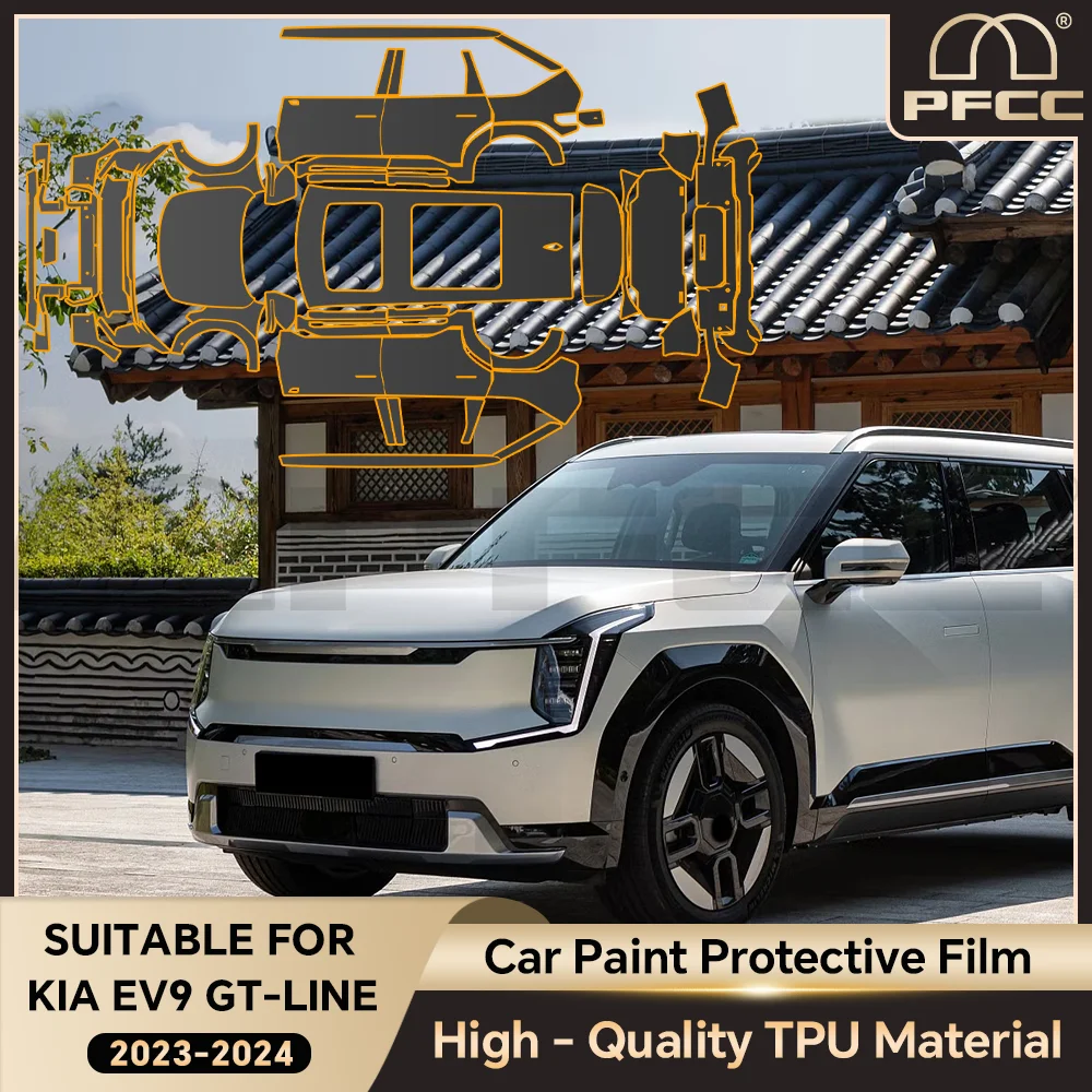 

For KIA EV9 GT-Line 2023 2024 TPU Paint Protection Film Anti-scratch Car Body Clear Bra Pre-cut PPF Resistant Invisible Cover