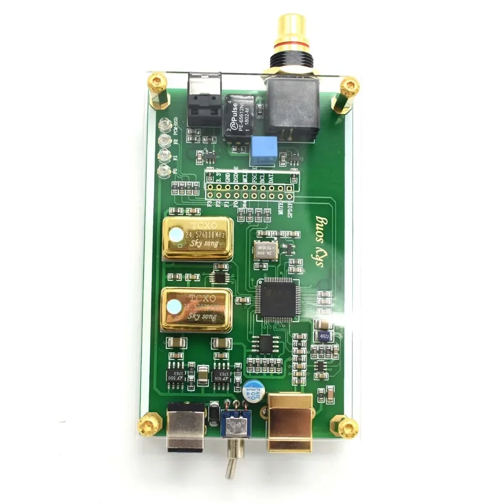 Lusya XMOS XU208 Asynchronous USB Coaxial Fiber Output Digital Interface IIS DSD256 Spdif Dop64 With Acrylic Sheet A6-018