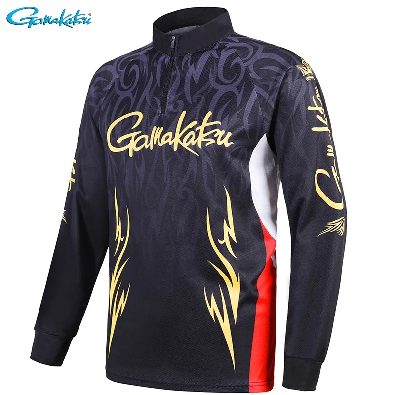 Fishing Clothing Plus Size M~5XL Long Sleeve Quick Drying Fishing Clothes Anti-UV Breathable Fishing Shirts