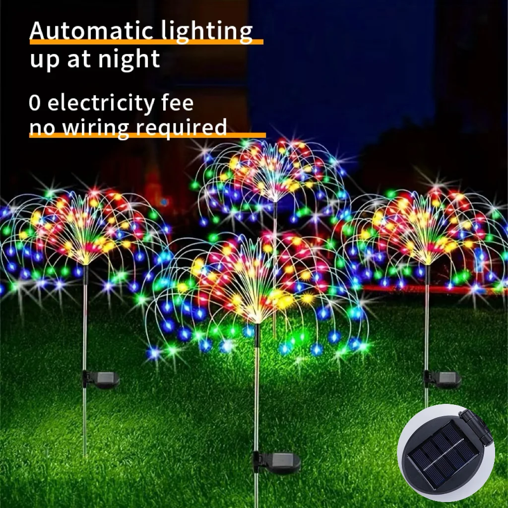 Solar outdoor lights christmas Firework Light Waterproof outdoor led light garden fairy lights solar light led solar night light